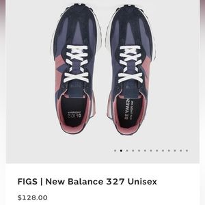 NWT FIGS New Balance 327 Space Navy Shoes. US Women size 8.5